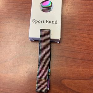 Breathable Stainless Steel Loop Mesh Magnetic Adjustable Wristband (Large)